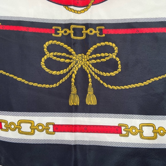 Black, Red, and Gold Tassel Horse Bit Scarf - Picture 4 of 6